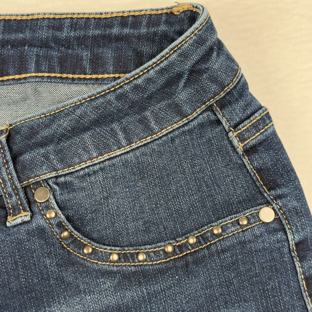 D Jeans Studded Skinny Ankle Womens Size 10 (29x26 fit) Split Hems - Picture 5 of 13